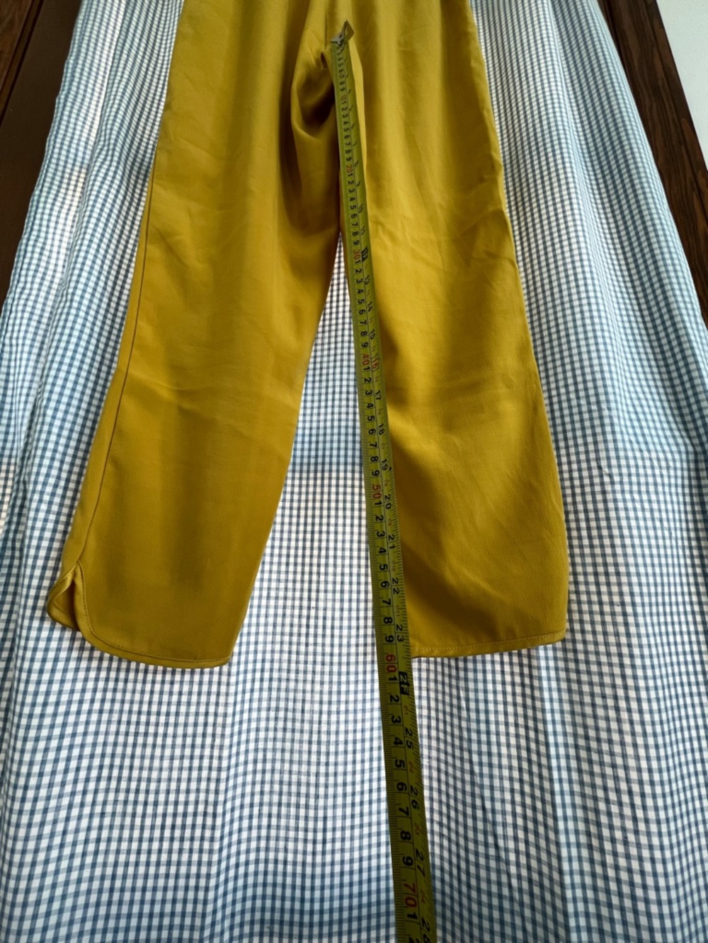 Zara Mustard Drawstring Paperbag Waist Track Pants - Picture 6 of 6